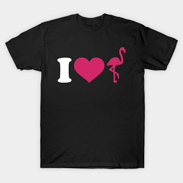 I love Flamingo T-Shirt by Designzz